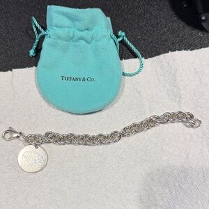 Tiffany & Co. Silver Round Tag Bracelet